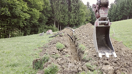 Foto von einer Künette