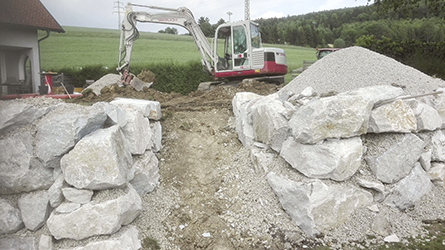 Foto von einer Steinmauer